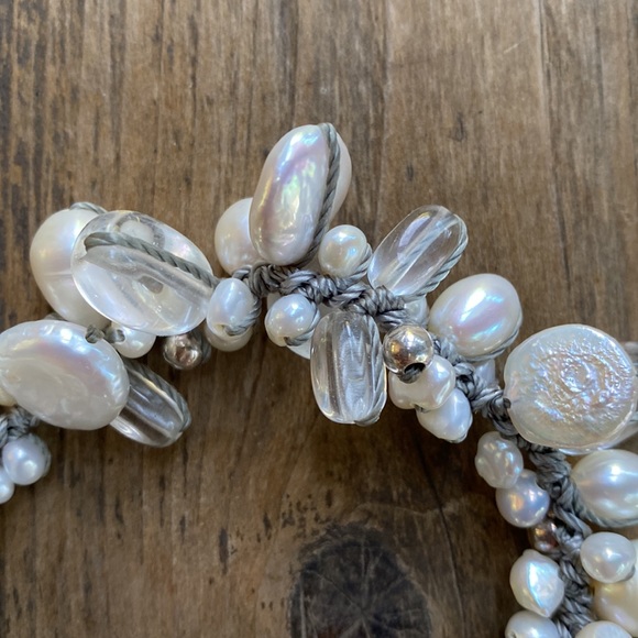 Like New Silpada Effervescence Pearl Beaded Bracelet Retired B2180 - Picture 7 of 12